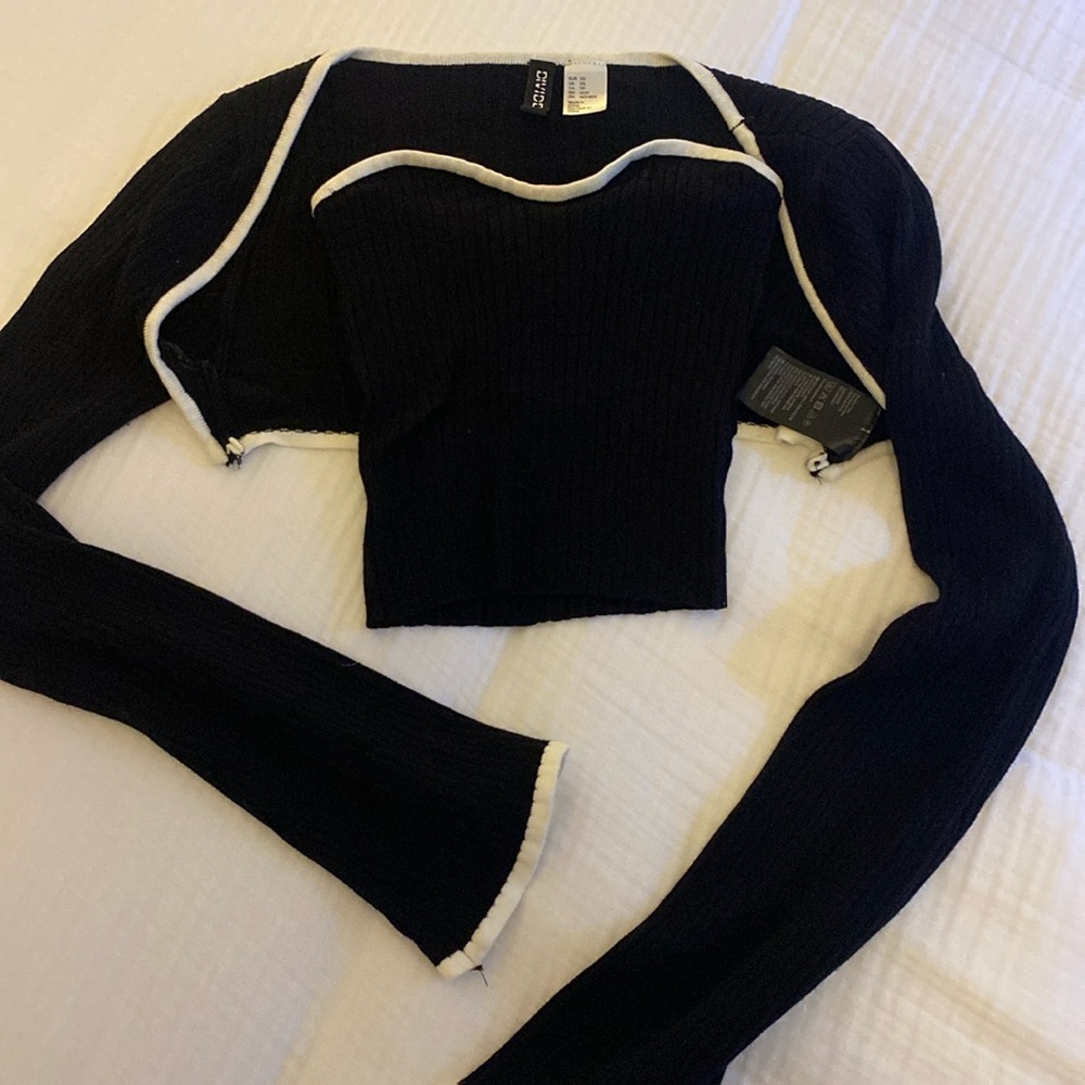 H&M shrug set (tube top and matching shrug)